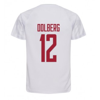 Danmark Kasper Dolberg #12 Borta Kläder VM 2022 Kortärmad